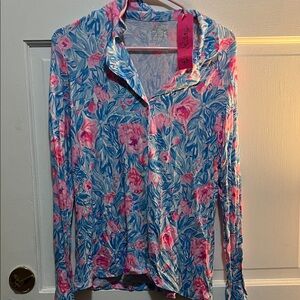 Colorful Floral Long Sleeve Top. Pajama top